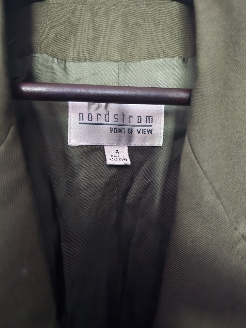 Nordstrom Olive Green Tailored Trench Coat View 2